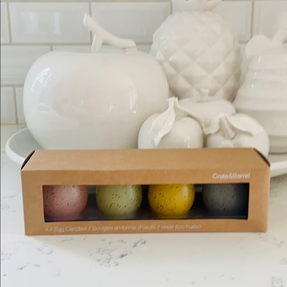 Crate&barrel Speckled egg candles